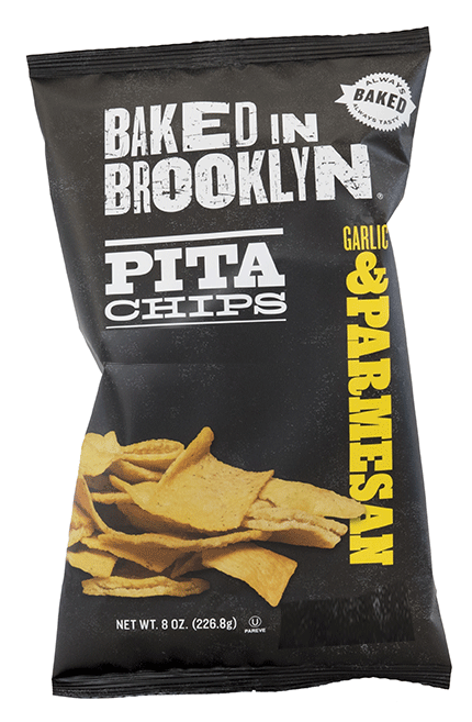 Baked In Brookly Pita Chips Garlic Parmesan